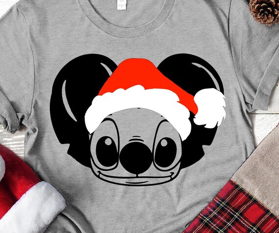 Disney Stitch Christmas Santa Hat Merry 