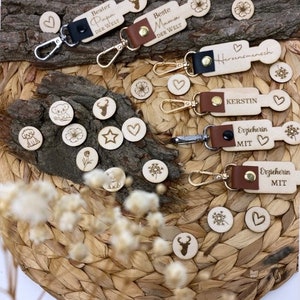 Einkaufwagenlöser + Einkaufswagenchip* Holz* Personalisiert * Boho