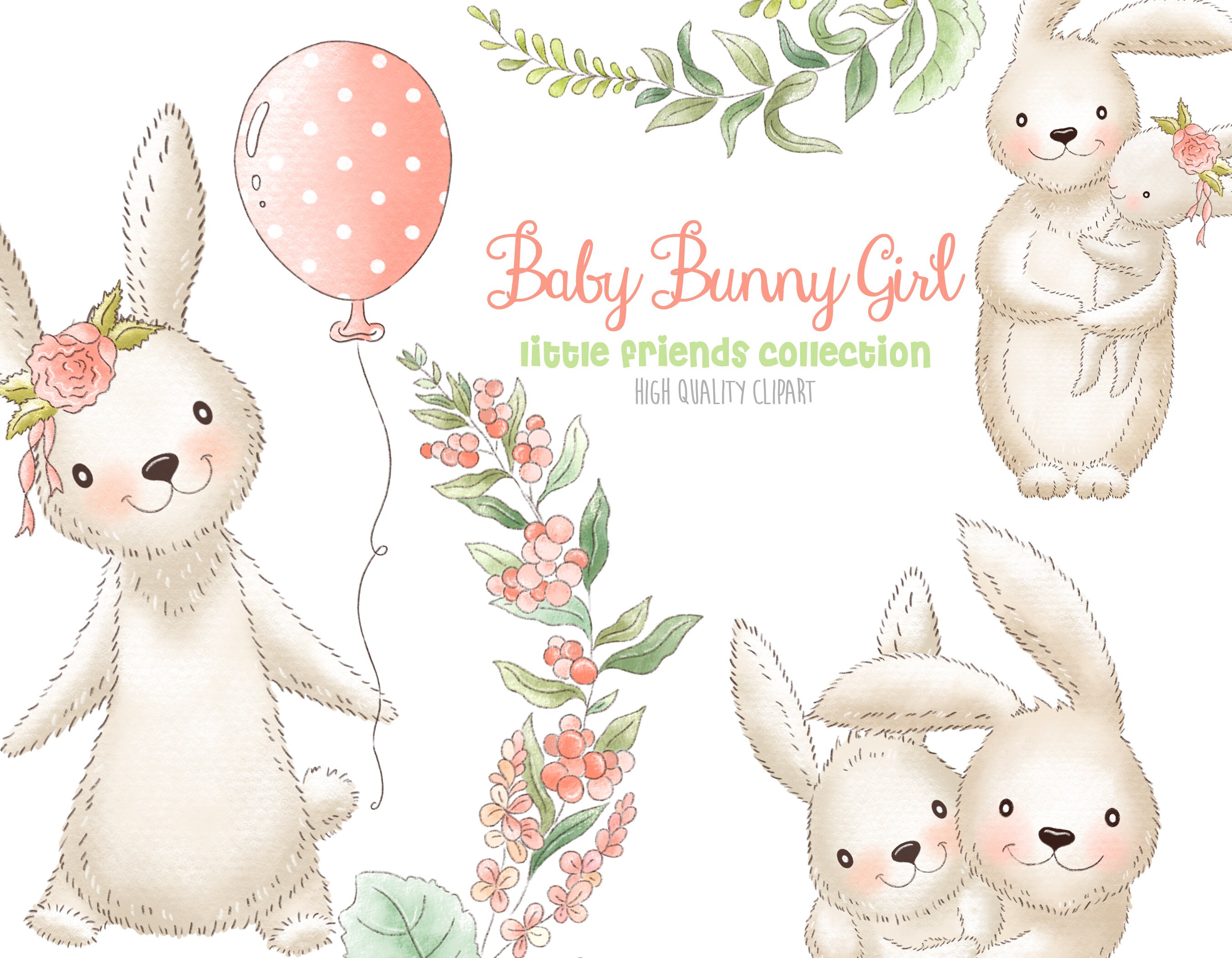 Bunny Clipart, Bunny Birthday, Some Bunny is One, Easter Bunny Wreath