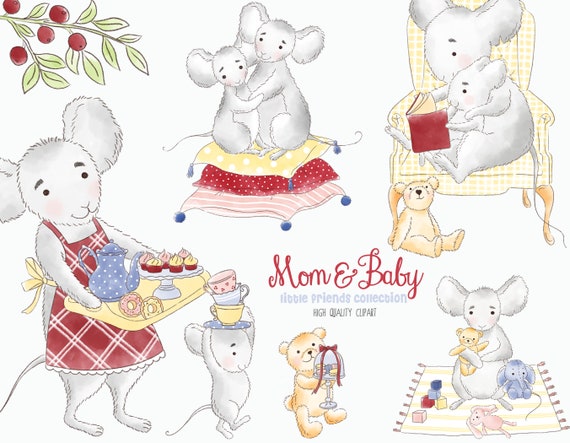 Mouse Clipart Little Forest Woodland Animals Watercolor Etsy Mouse Clipart Little Forest Woodland Animals Watercolor Etsy