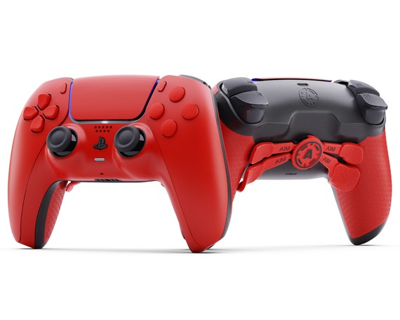 Aimcontrollers PS5 Dualsense Wireless Controller, Playstation 5  Personalized Gamepad, Red Spider Paddles V3, Aim Back Pro Black Red Matt -   Denmark