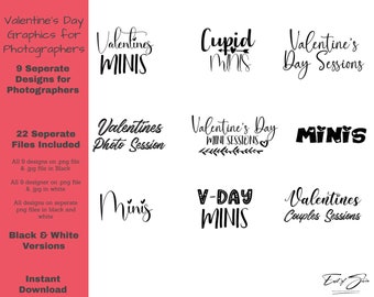 Valentine's Day Word Overlays for Photographers - Valentine's Advertising for Photographers - Photoshop Word Art Overlays