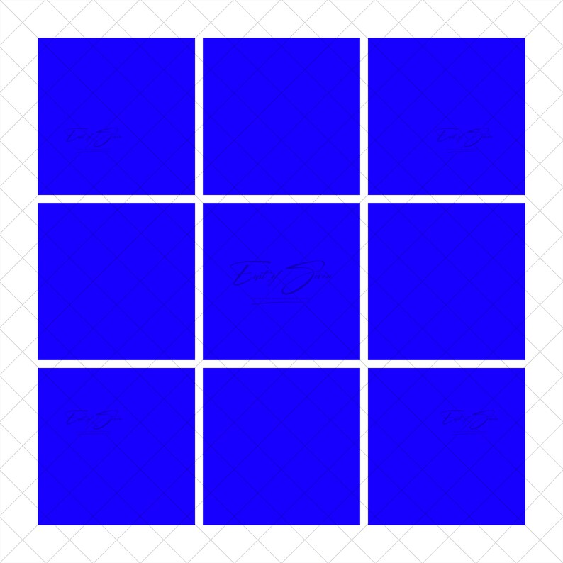 Buy White Photo Box Grid 9 Box Template Template Online in India Etsy