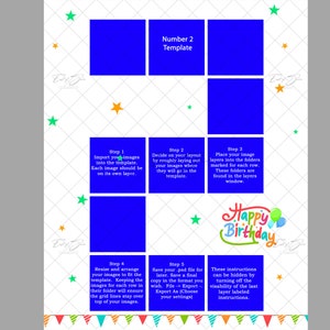 Number 2 Template - Inside The Box Birthday template - In The Box Birthday Template - White Box Number 2 template