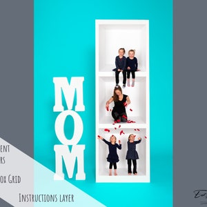 White Box Photography Mother&#39;s Day Template - 3 Box Vertical grid In The Box template - Inside The Box Mother&#39;s Day Template White Cube