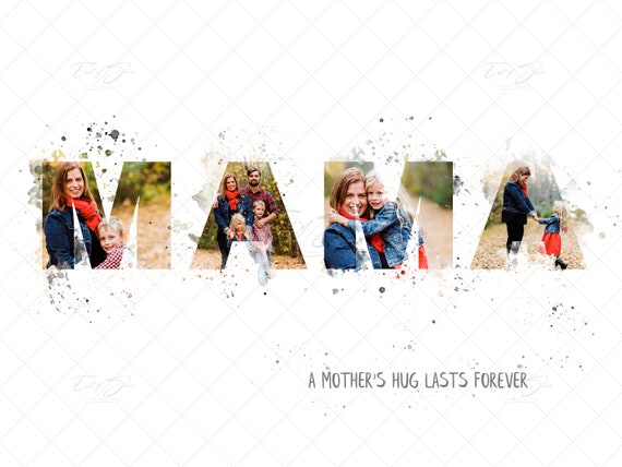 Mother's Day MAMA Watercolor Photoshop Template - Watercolour MAMA Mothers Day template