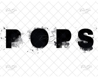 Vatertag POPS Aquarell Photoshop Vorlage - Aquarell Pops Väter Tag Vorlage