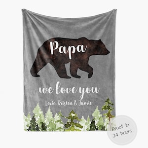 Papa bear blanket sweatshirt top