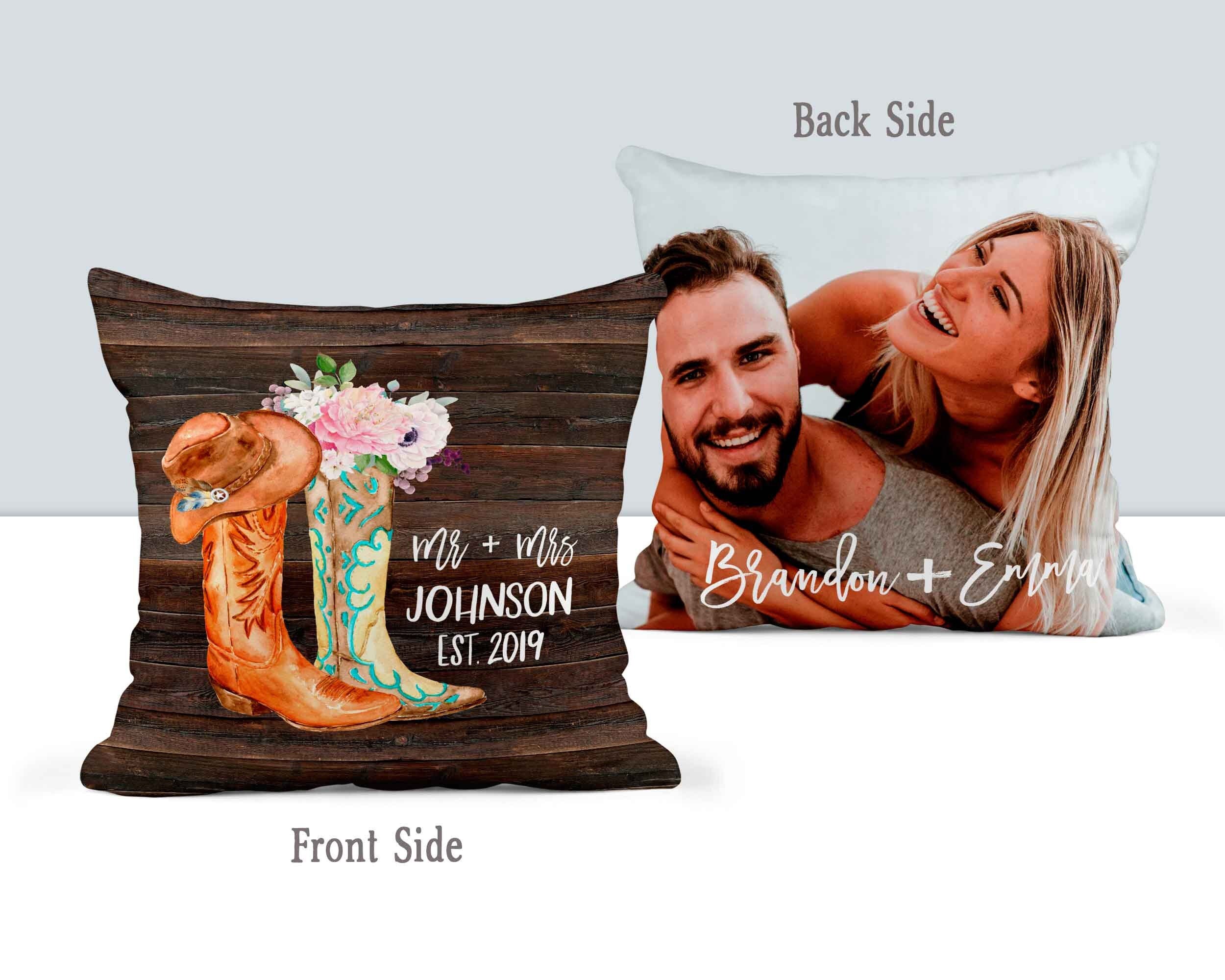 Western wedding gifts Boots Cushion Wedding gifts for couple Etsy