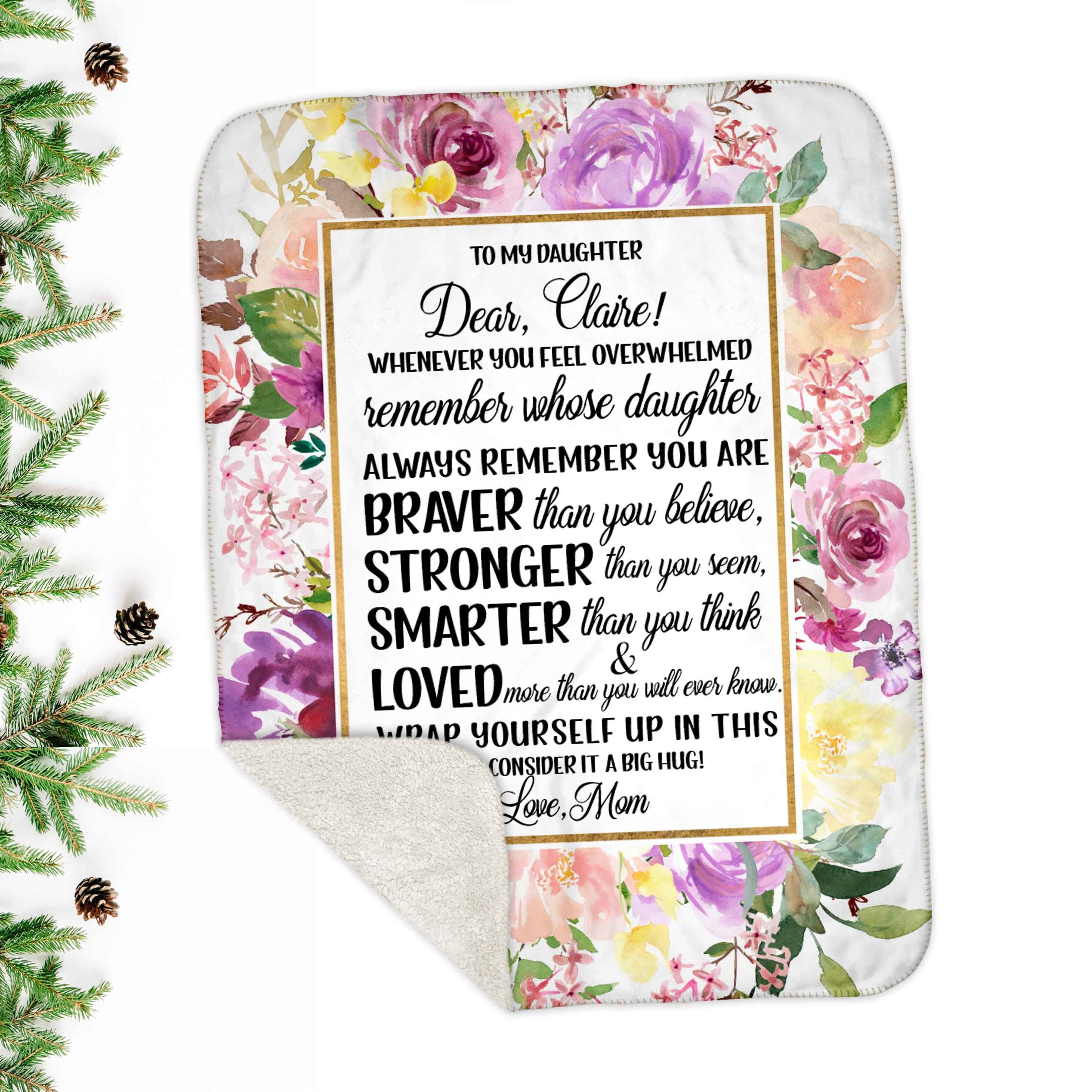 Daughter Blanket Personalized to My Daughter Blanket Etsy