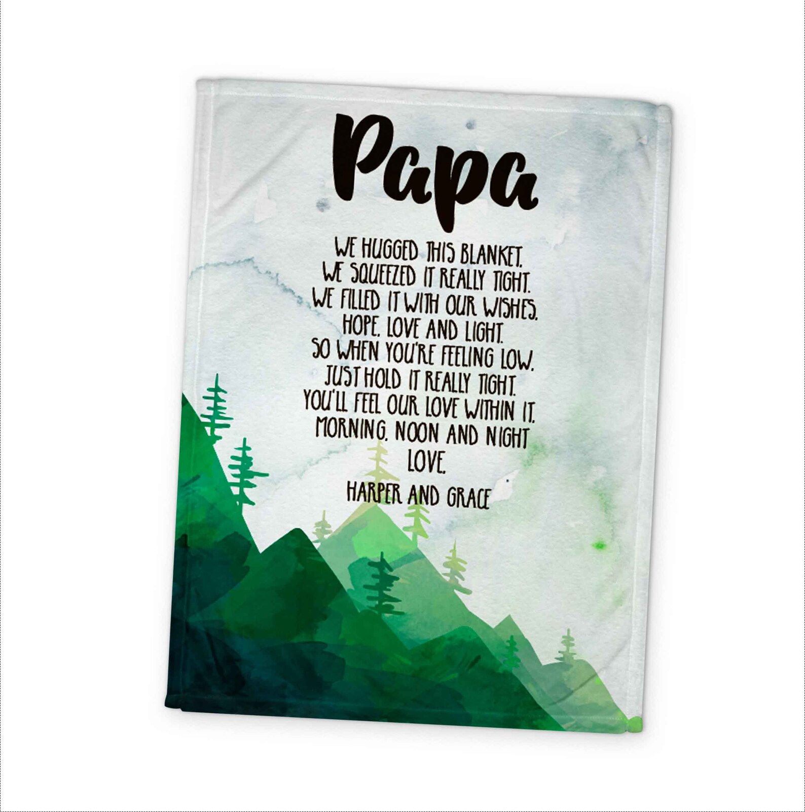 We Hugged This Blanket Papa Personalized Dad Blanket Etsy