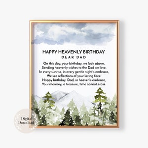 Alles Gute zum Geburtstag Papa, Himmlisches Geburtstagsgedicht, Alles Gute zum Geburtstag in der Himmelskarte, in liebevoller Erinnerung Geburtstag