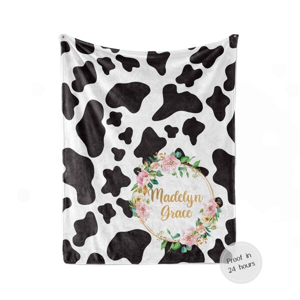 Cow Print Blanket Etsy