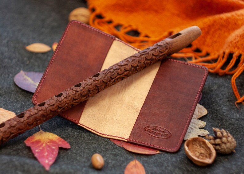 Leather passport holder with autumn fox orange passport with Etsy