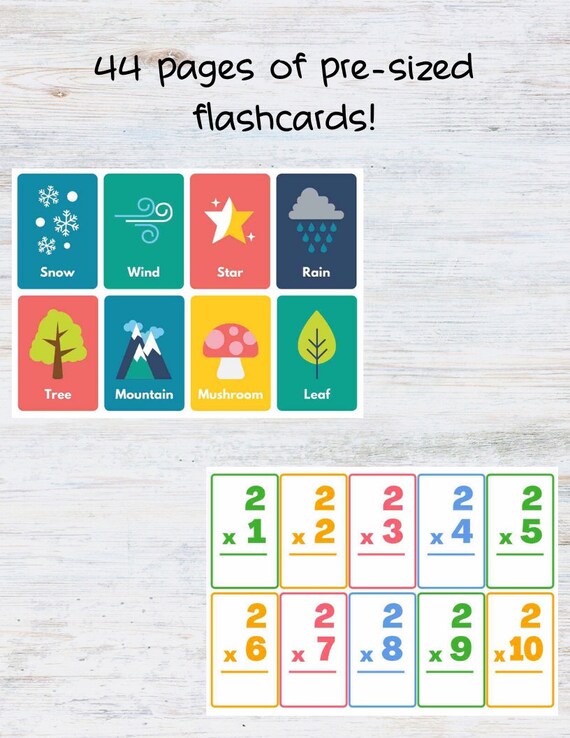 Ultimate Childrens Flash Cards Printables Instant PDF and | Etsy