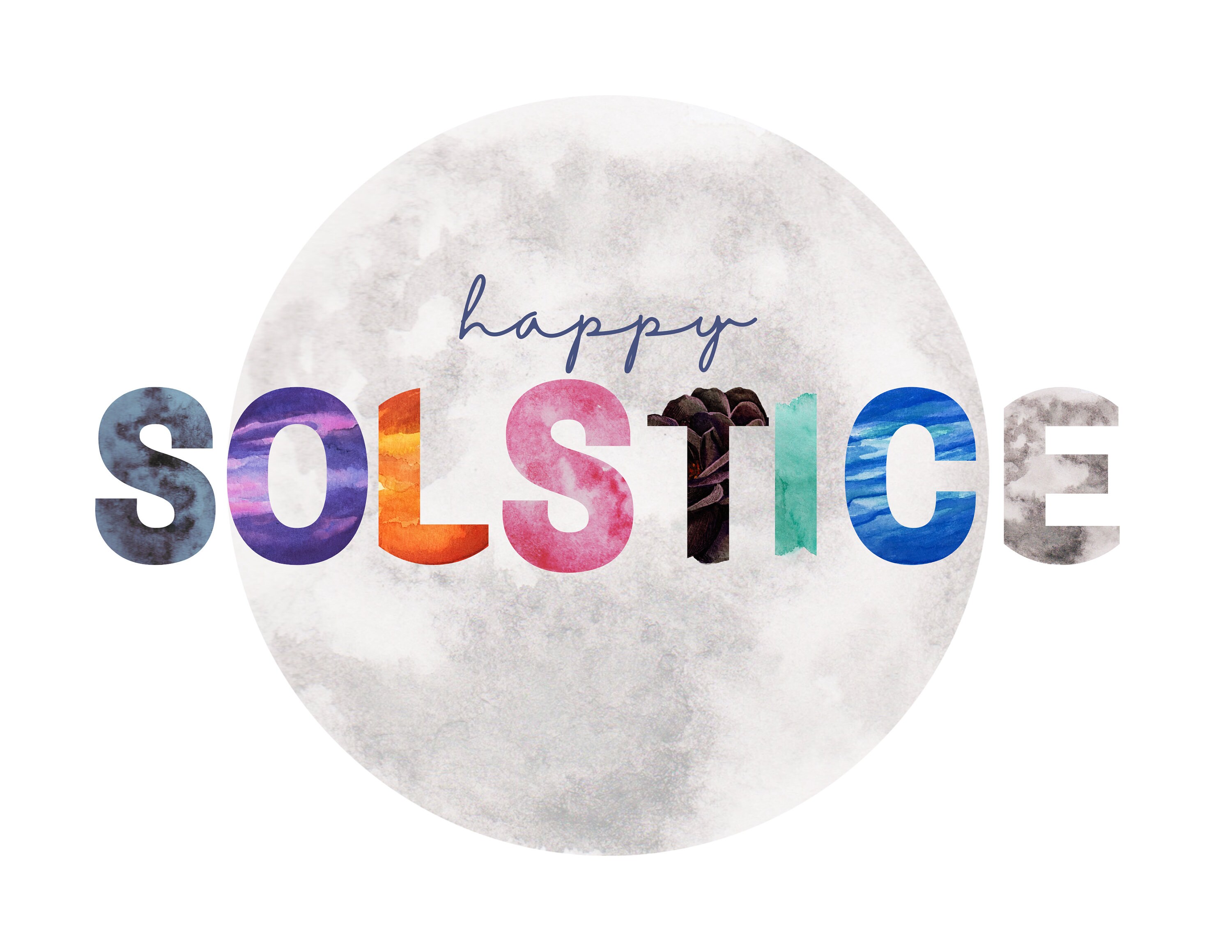 Happy Solstice cards winter solstice cards downloadable | Etsy
