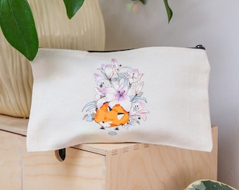 Bolsa Sleepy Fox ~ Bolsas de animales ~ Bolsa de lápiz ~ Estuche de lápiz estético