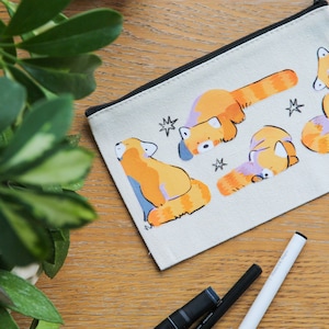 Red Panda Pouch ~ Animal Pouches ~ Pencil Pouch ~ Pencil Case Aesthetic