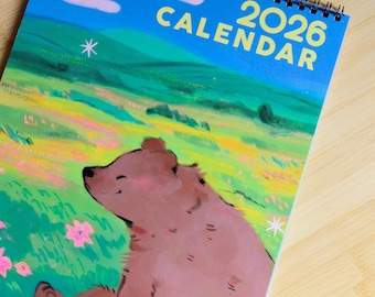 Madivoid Wall Calendar 2026 ~ Cute Wall Calendar ~ Planner ~ Notes ~ Cute Animal Lover Gift