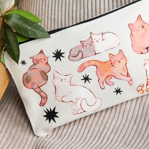 Katzen Tasche ~ Tier Beutel ~ Stiftetasche ~ Ästhetisches