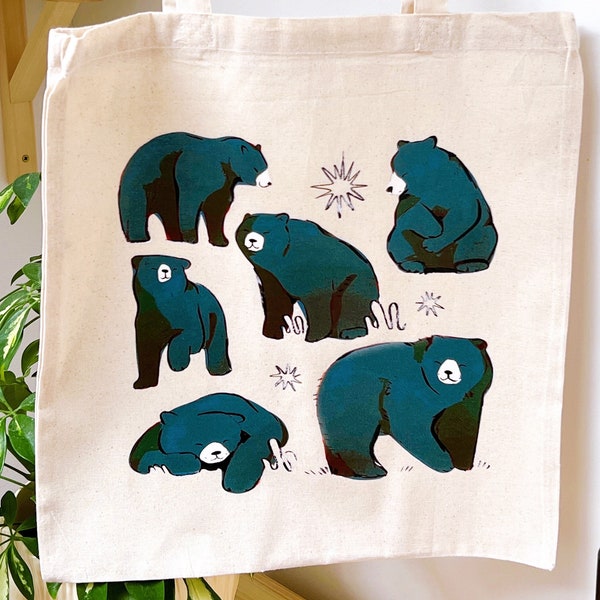 Black Bear on Bag Etsy