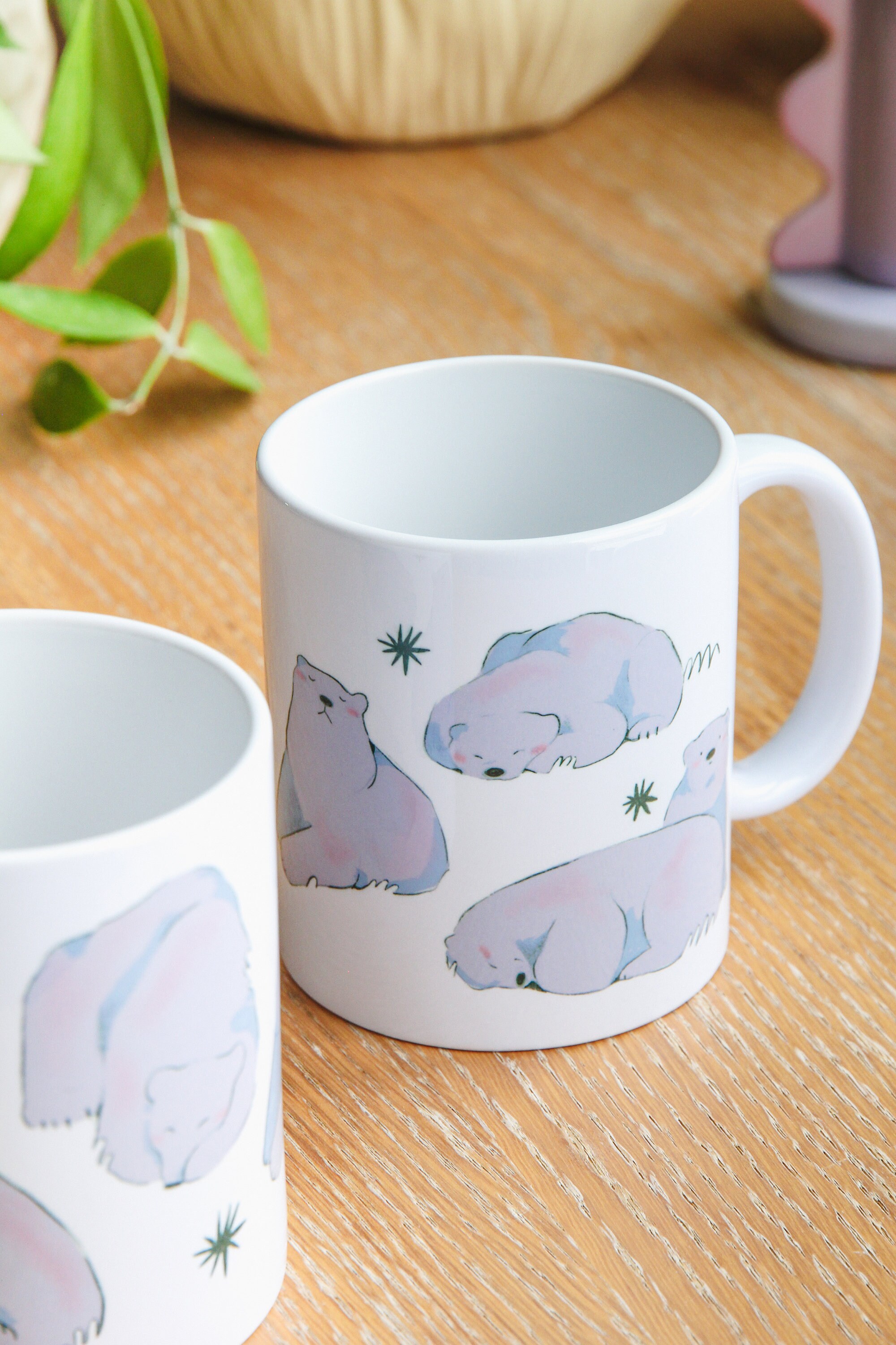 Tazza Personalizzata Unigift Con Orso Polare E Testo A Scelta – Ceramica Blu, 325 Ml
