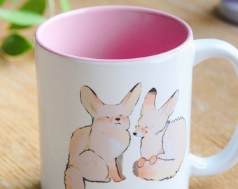 Fennek Fuchs Tasse - Keramik niedlichen Tier illustrierte Becher