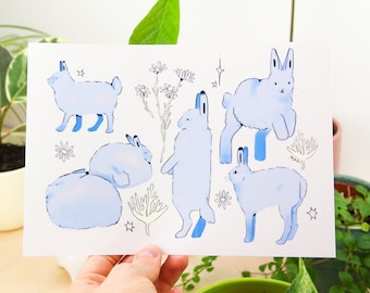 Bunny Print ~ Animal Art Print ~ Cute Bunny Card