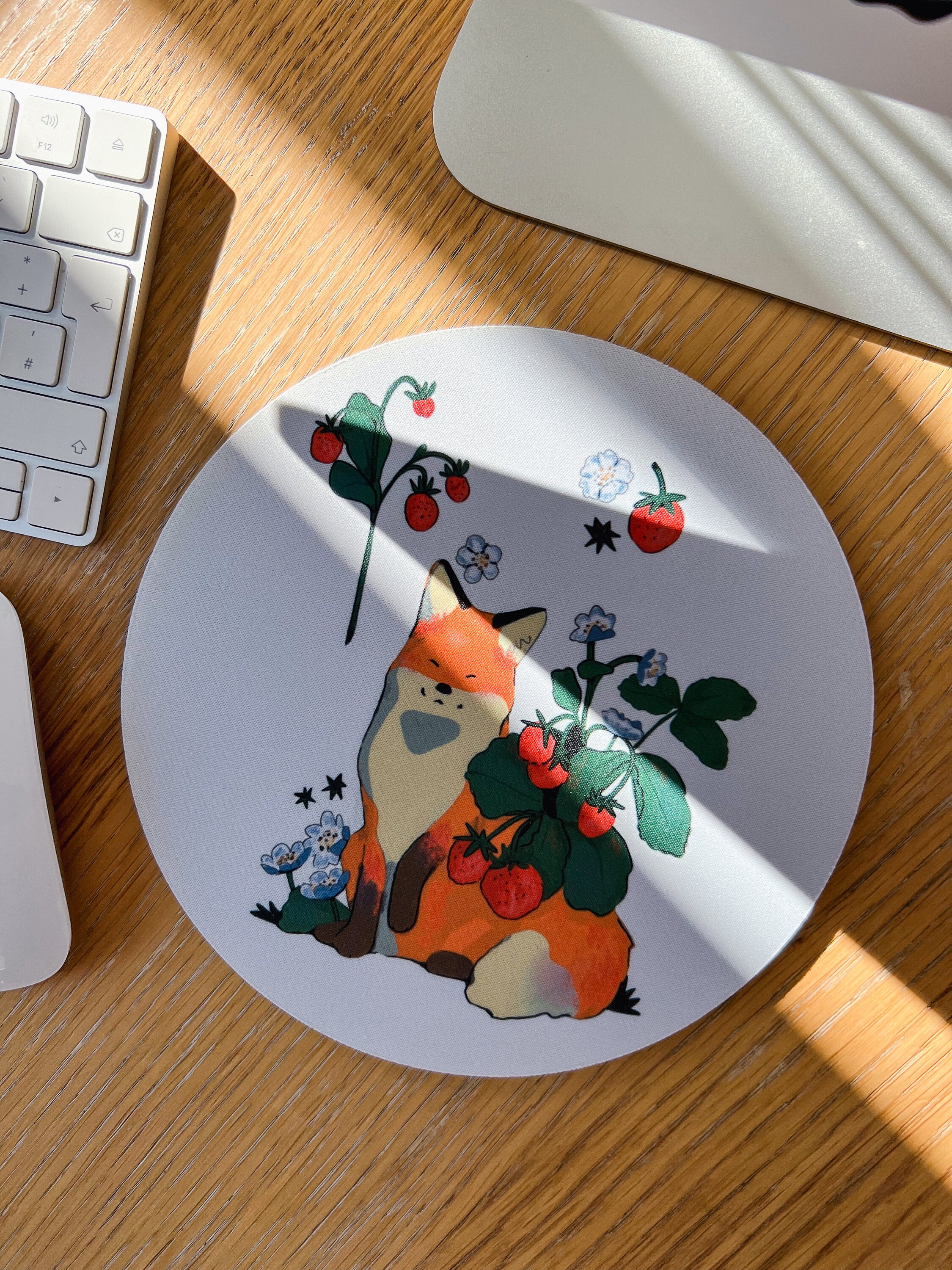 Fox Colourful Abstract Wildlife Mousemat / Pad Anti Slip - View #4