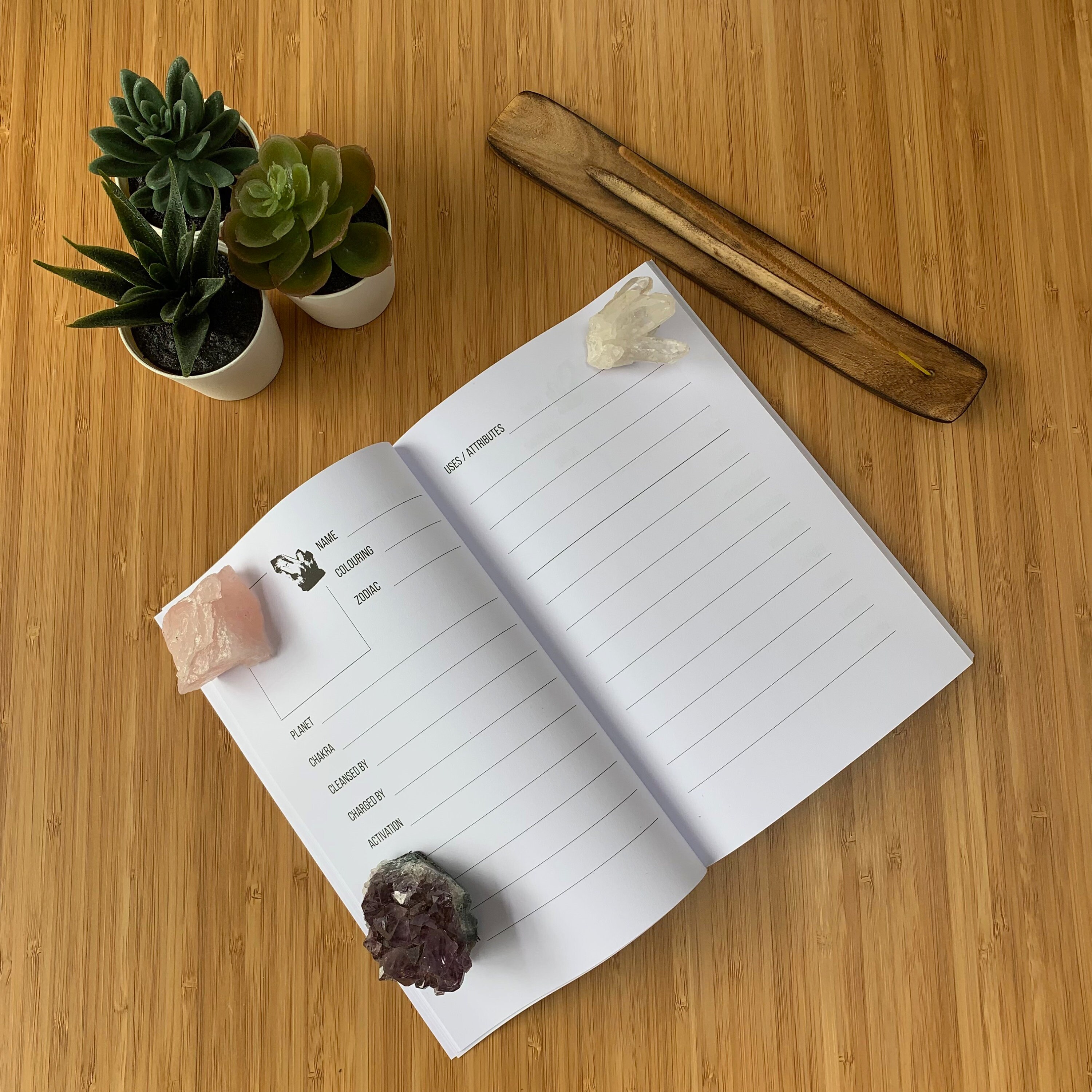 Crystal Journal Workbook Log Book Record Book Crystal Etsy