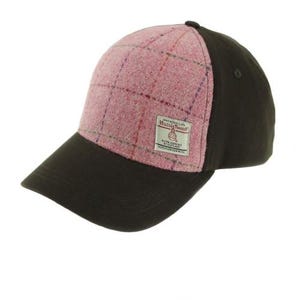Harris Tweed and Cotton Baseball Cap - Pink Plaid