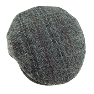 Harris Tweed Flat Cap - Gray Check