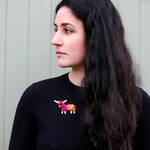 Hairy Coo Highland Cow Pin