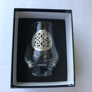 Pewter Whisky Tasting Glass - Celtic Shield Knot