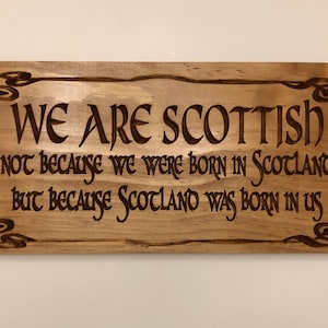 We are Scottish Wooden Wall Decor Plaque