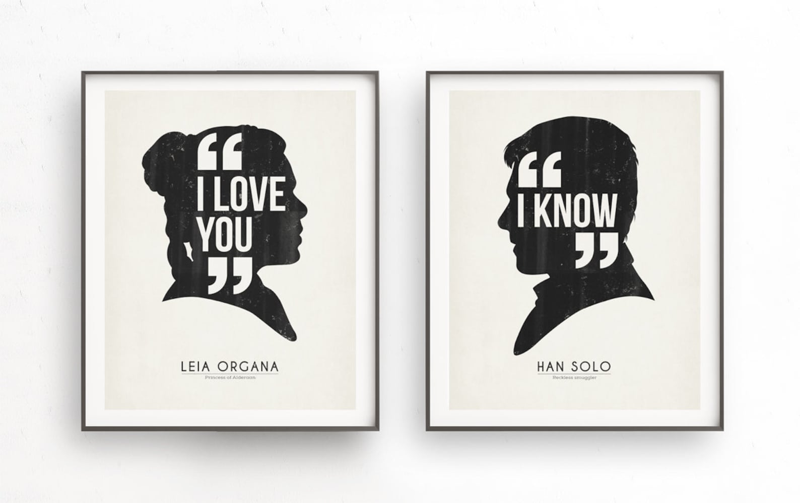Ik hou van je ik weet Starwars citaat Han Solo en Leia Etsy