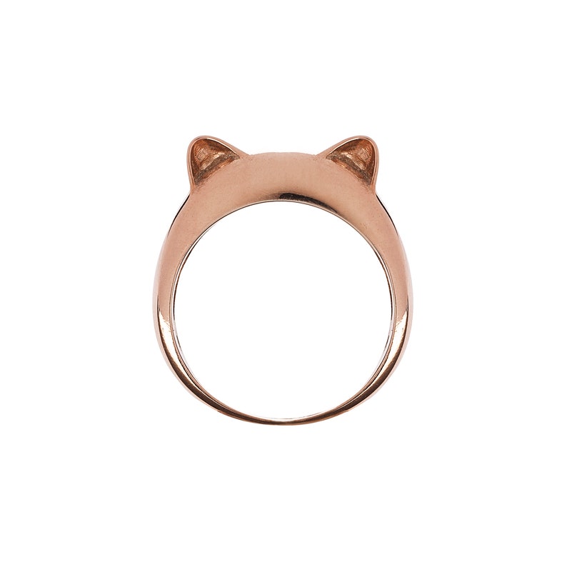 Cute Kitty Minimal Silver Ring Simple Cat Ring Silver 925 Gift For Cat Lovers