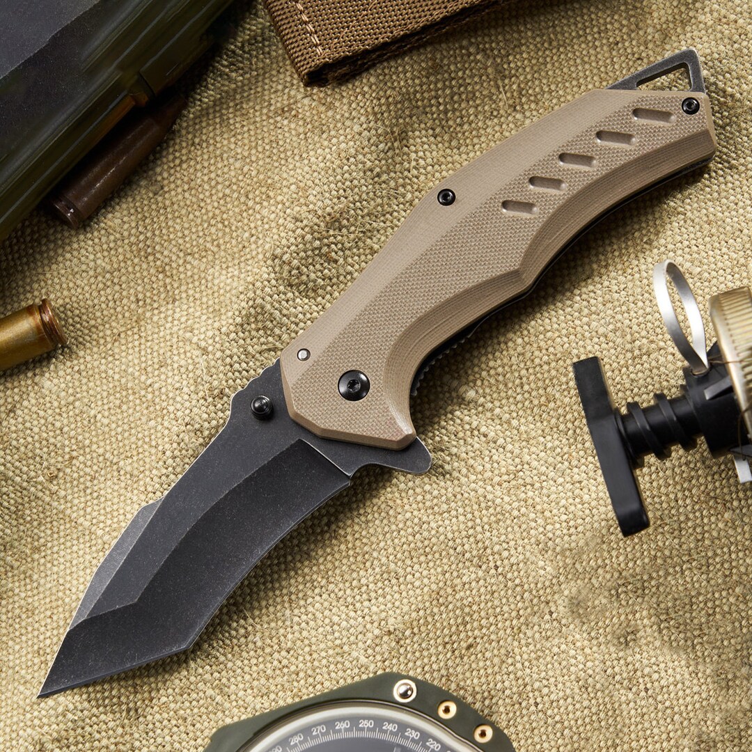 Pocket Knife. Jackknife. Camping Knife. Khaki Knife. Durable Etsy