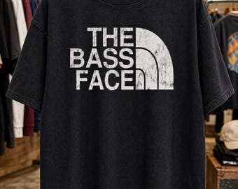 Bass Face Shirt, Music Graphic, Rave Streetwear, Relaxed Fit, Drop Shoulder, Edm