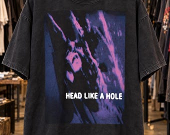 Nine Inch Nails Head Like A Hole Shirt, Industrial Music, Nin, Alt Rock, Hand Frayed