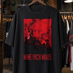 Nine Inch Noize Shirt Distressed Industrial Alt Music Tee Vintage Washed Cotton, Rock, Band, Merch