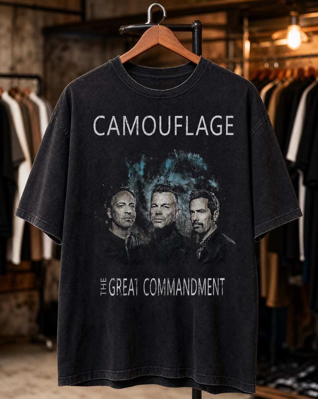 Vintage Camouflage T-shirt 80s Synthpop Band Tee - Etsy
