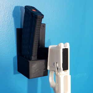 Vertical Sporting Pew Pew Wall Mount with Mag Sleeves 3D Printed image 1