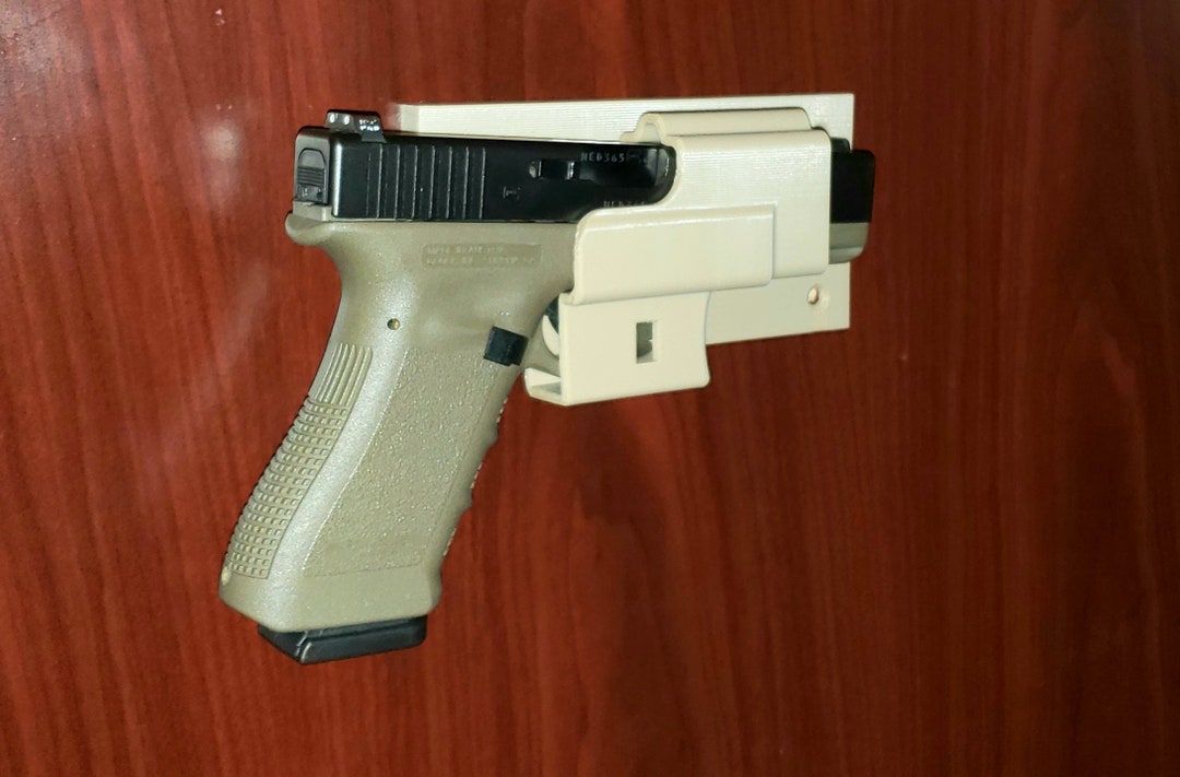 Concealed Under Desk Pistol Mounted Holster, Compatible With Glock 19/ ...