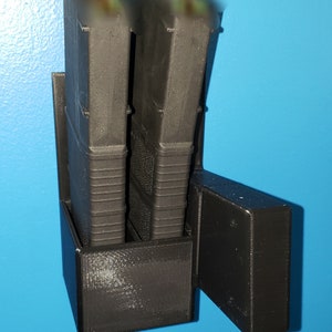 Vertical Sporting Pew Pew Wall Mount with Mag Sleeves 3D Printed image 4