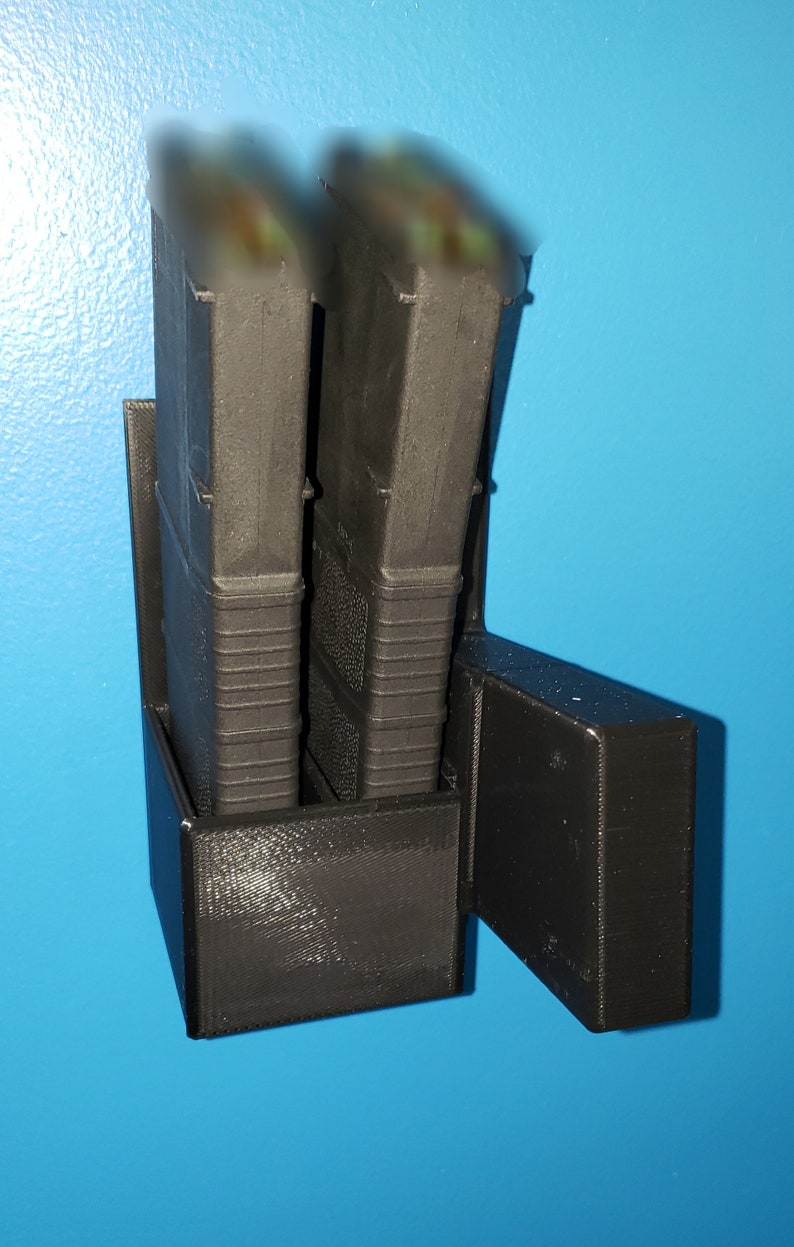 Vertical Sporting Pew Pew Wall Mount with Mag Sleeves 3D Printed image 4