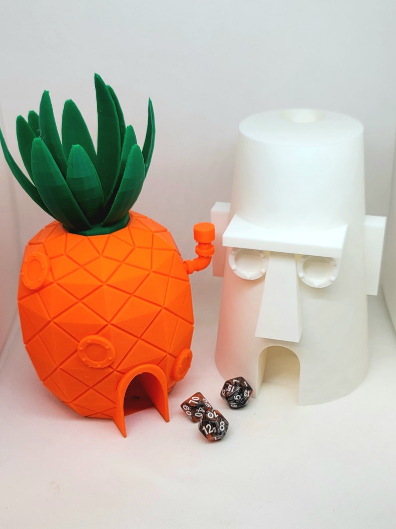 3D Printed Dice Tower Spongebob Pineapple image 5