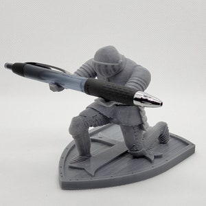 Medieval Knight Pen Holder 3D Printed NEW VERSION - Custom Made Office Accessories