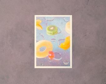 A6 Owoce i wydruk lustrzany