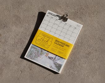 Riso Print A5 2025 Postcard Calendar, Handmade in UK | Featuring 35mm Photography and UK Holidays | Lenses from Lech Project